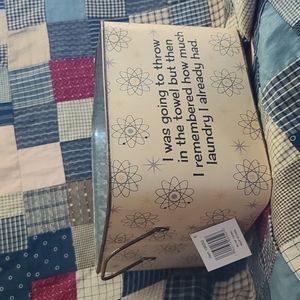 NWT Decorative Laundry Room Caddy/Bin 9"x9"x6"